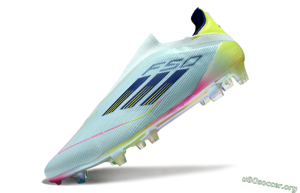 Adidas F50 Elite Laceless FG Football Boots - Jade/Blue/Yellow 5