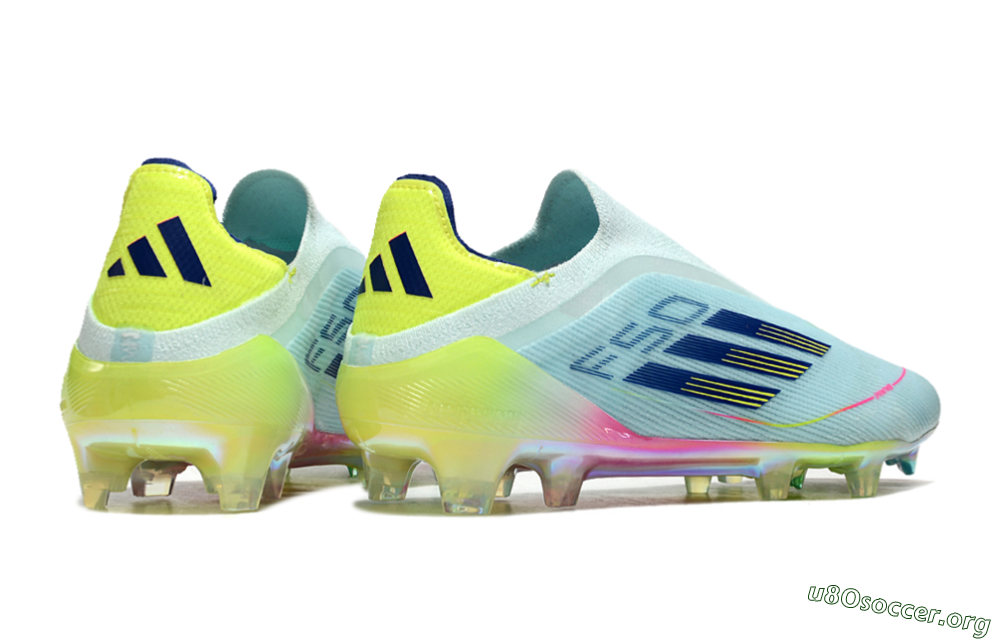 Adidas F50 Elite Laceless FG Football Boots - Jade/Blue/Yellow 6