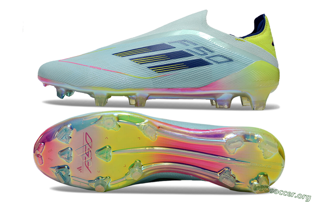 Adidas F50 Elite Laceless FG Football Boots - Jade/Blue/Yellow 1