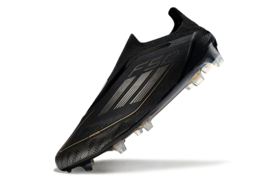 Adidas F50 Elite Laceless FG Football Boots - Black/Silver/Gold