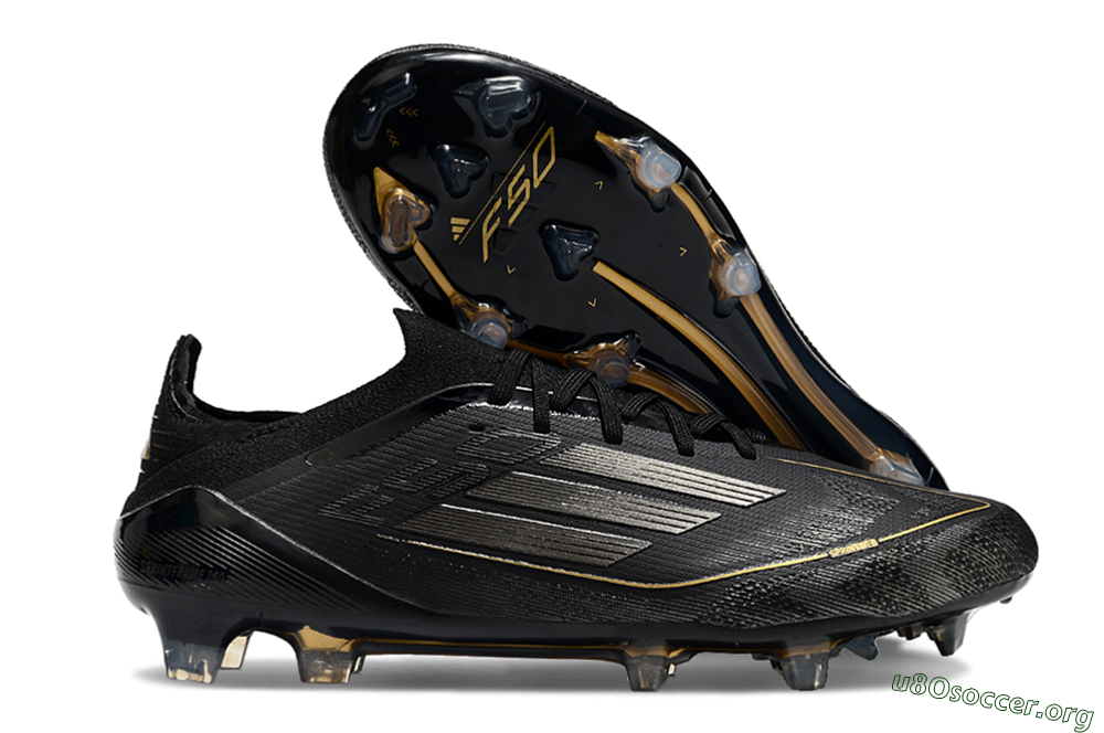 Adidas F50 Elite FG Football Boots - Black/Silver/Gold 2