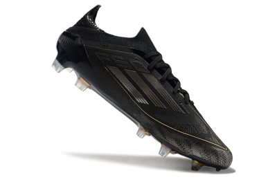 Adidas F50 Elite FG Football Boots - Black/Silver/Gold