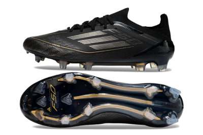 Adidas F50 Elite FG Football Boots - Black/Silver/Gold