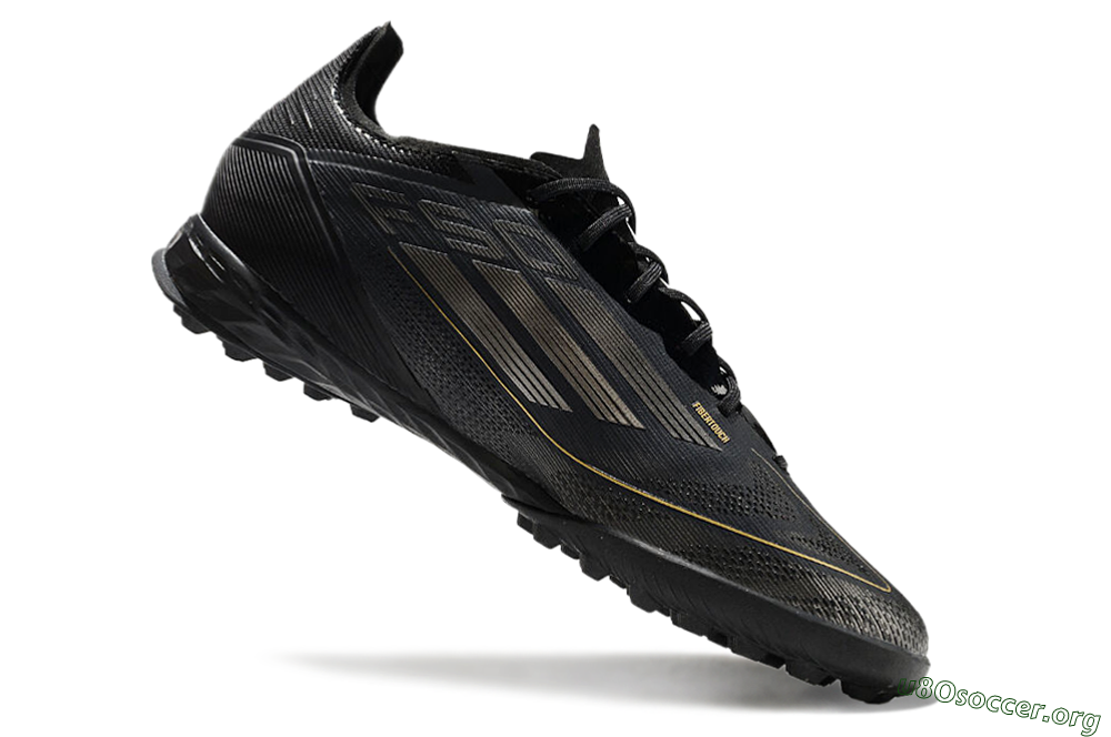 Adidas F50 Pro TF Football Shoes - Black/Silver/Gold 4