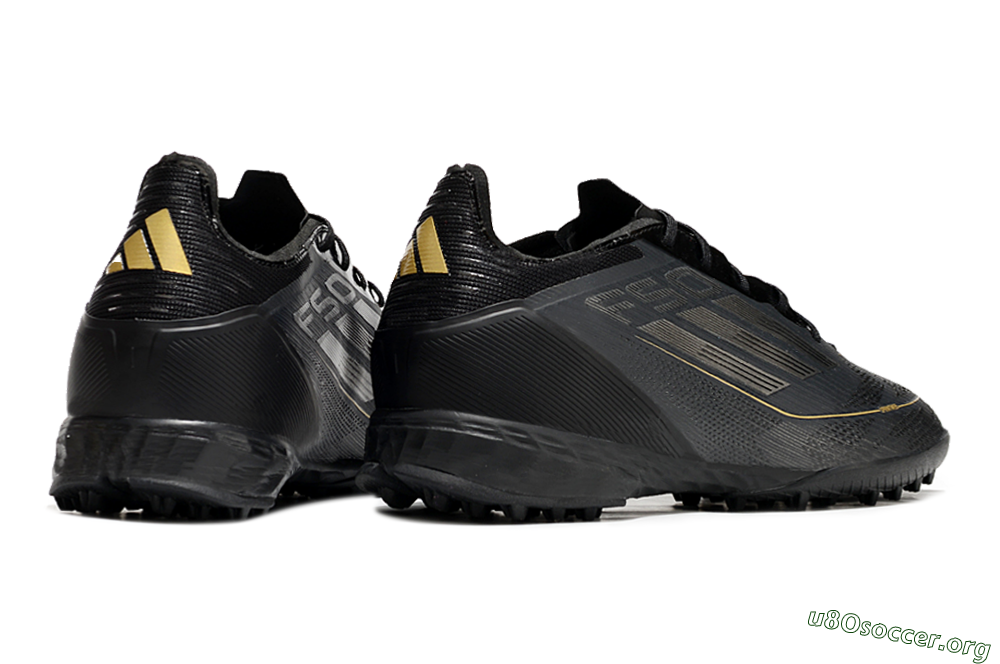 Adidas F50 Pro TF Football Shoes - Black/Silver/Gold 6