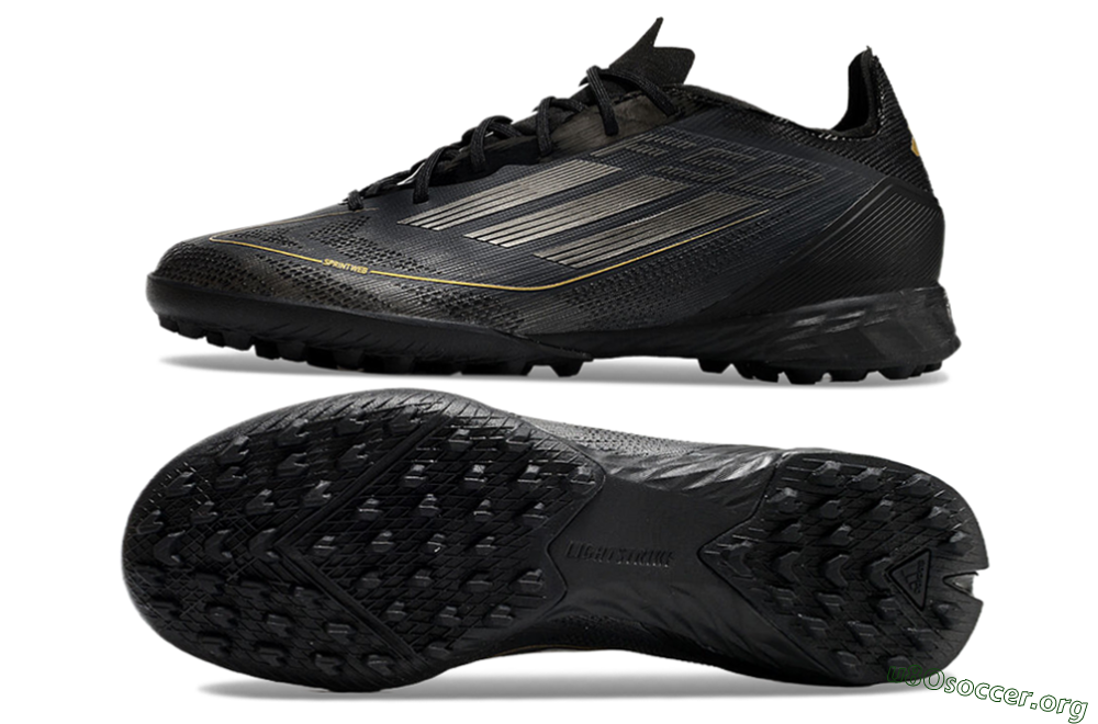 Adidas F50 Pro TF Football Shoes - Black/Silver/Gold 1