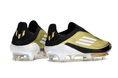 Adidas F50+ Lightstrike Pro Laceless FG Football Boots - Gold/Black/White