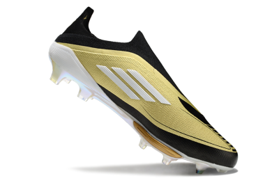 Adidas F50+ Lightstrike Pro Laceless FG Football Boots - Gold/Black/White