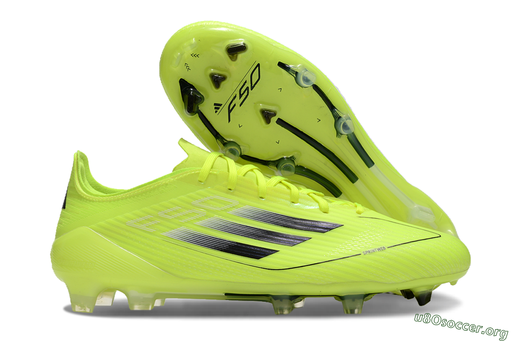 Adidas F50 Elite FG Football Boots - Yellow/Black 2