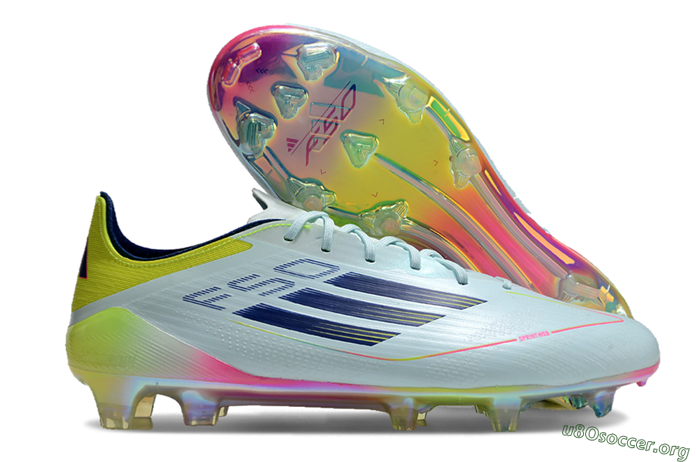 Adidas F50 Elite FG Football Boots - Jade/Blue/Yellow 2