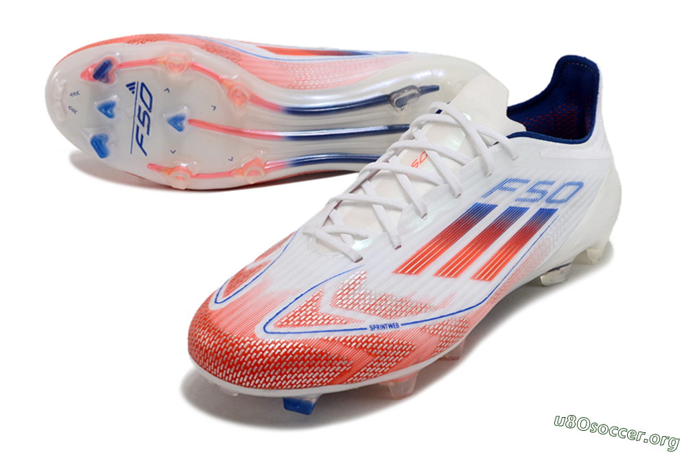 Adidas F50 Elite FG Football Boots - White/Red/Blue 0