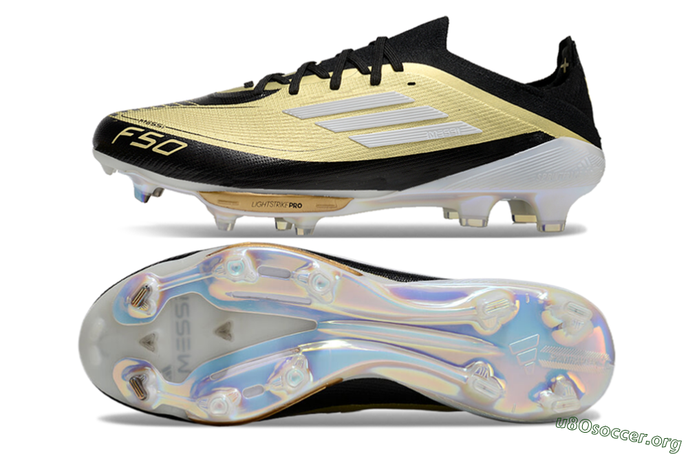 Adidas F50+ Lightstrike Pro FG Football Boots - Gold/Black/White 1