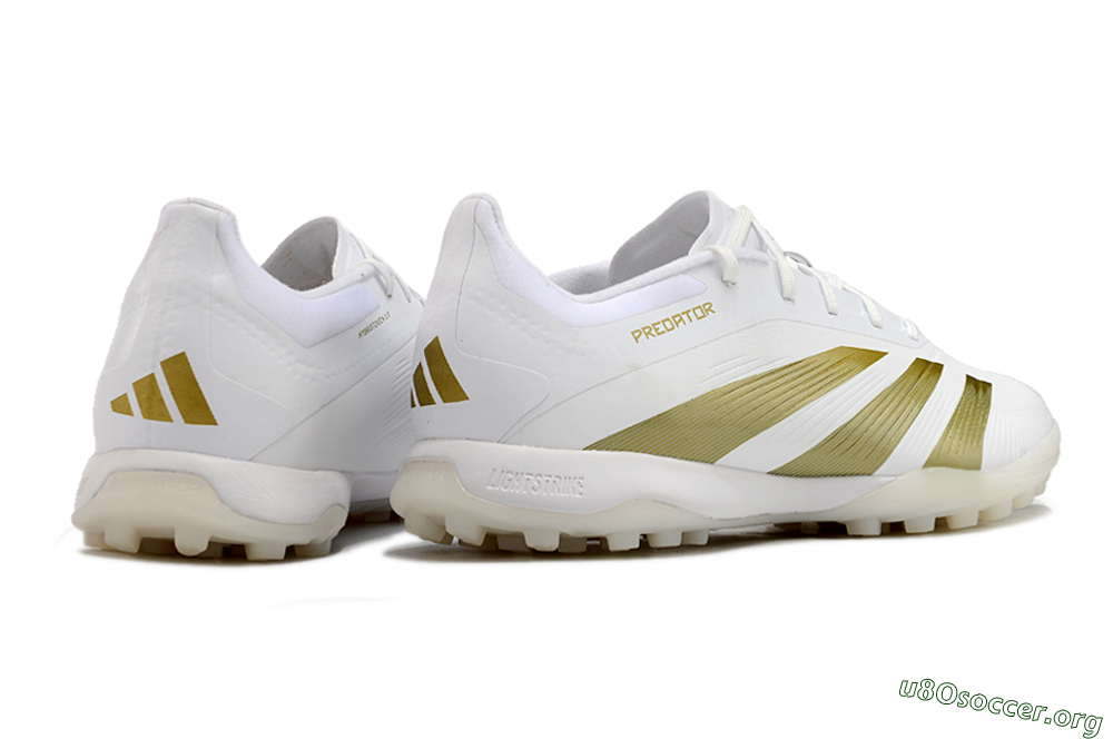 Adidas Predator 24 Elite TF Football Shoes - Beige/White/Gold 6