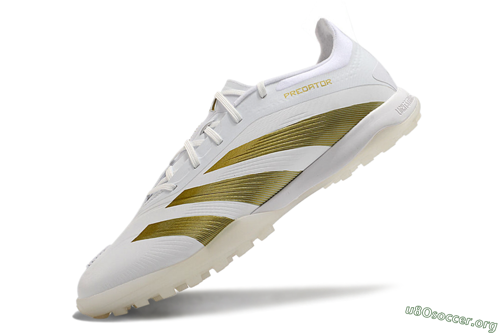 Adidas Predator 24 Elite TF Football Shoes - Beige/White/Gold 5