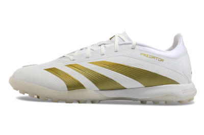 Adidas Predator 24 Elite TF Football Shoes - Beige/White/Gold