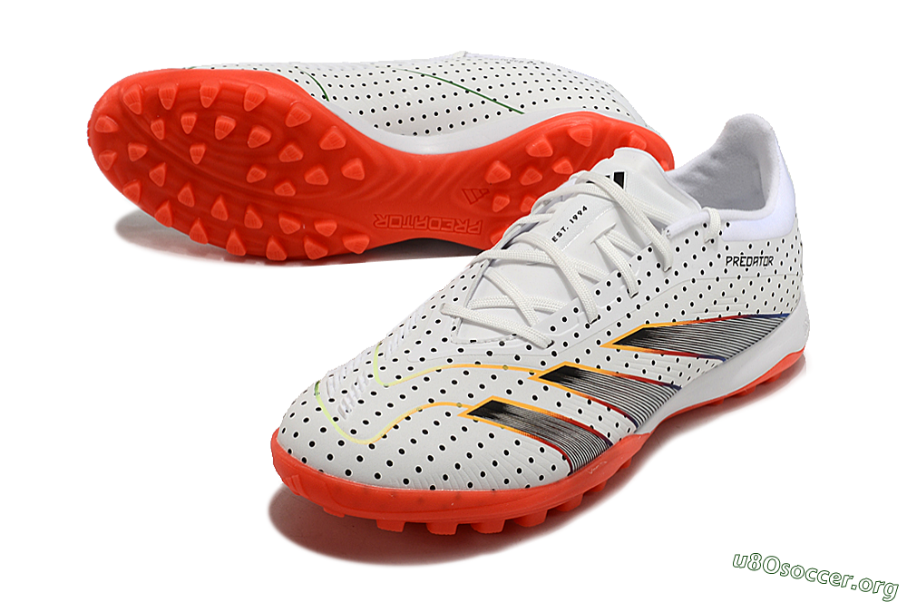 Adidas Predator 24 Elite TF Football Shoes - White/Black/Red 0