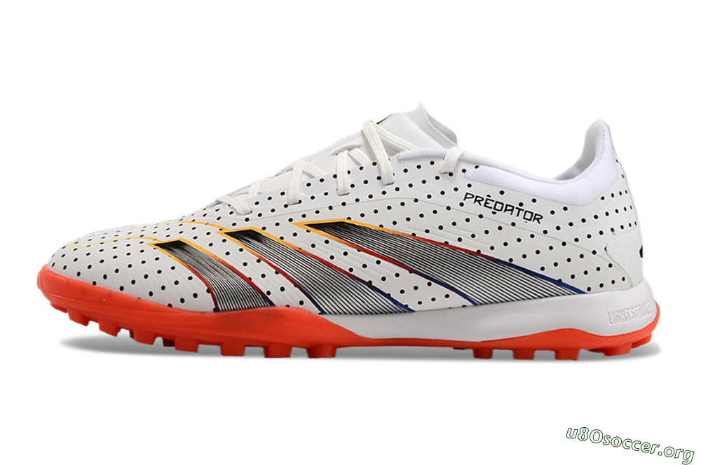 Adidas Predator 24 Elite TF Football Shoes - White/Black/Red 3