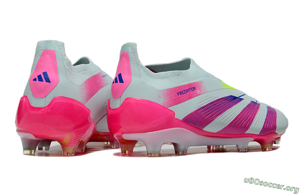 Adidas Predator Elite 24 Laceless FG Football Boots - Jade/Blue/Pink 6