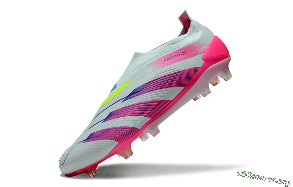 Adidas Predator Elite 24 Laceless FG Football Boots - Jade/Blue/Pink 5