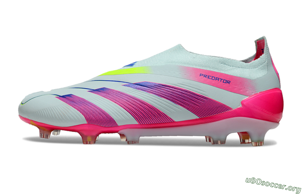 Adidas Predator Elite 24 Laceless FG Football Boots - Jade/Blue/Pink 3