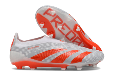 Adidas Predator Elite 24 Laceless FG Football Boots - Grey/Red/White