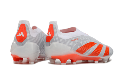 Adidas Predator Elite 24 Laceless FG Football Boots - Grey/Red/White