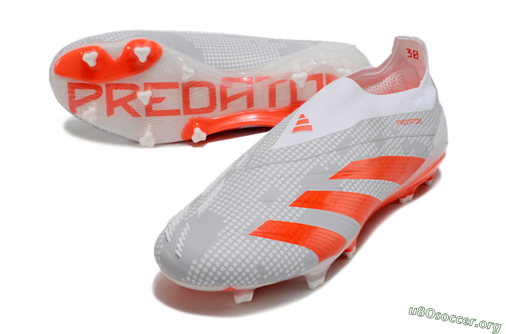 Adidas Predator Elite 24 Laceless FG Football Boots - Grey/Red/White 0