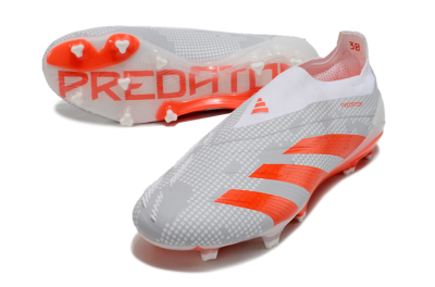 Adidas Predator Elite 24 Laceless FG Football Boots - Grey/Red/White