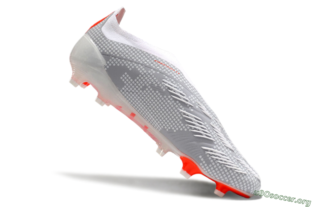 Adidas Predator Elite 24 Laceless FG Football Boots - Grey/Red/White 4