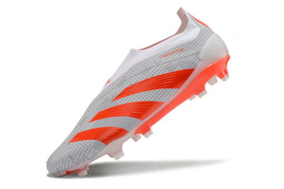 Adidas Predator Elite 24 Laceless FG Football Boots - Grey/Red/White