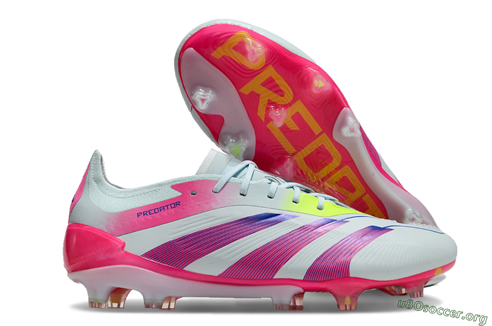 Adidas Predator 24 Elite FG Football Boots - Jade/Blue/Pink 2