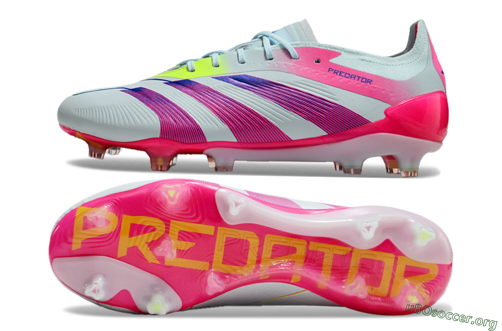 Adidas Predator 24 Elite FG Football Boots - Jade/Blue/Pink 1