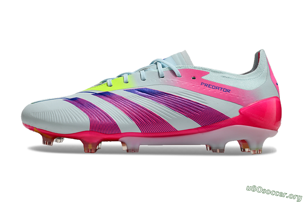 Adidas Predator 24 Elite FG Football Boots - Jade/Blue/Pink 3