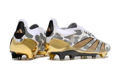 Adidas Predator 24 Elite FG Football Boots - White/Black/Gold