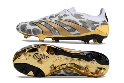 Adidas Predator 24 Elite FG Football Boots - White/Black/Gold