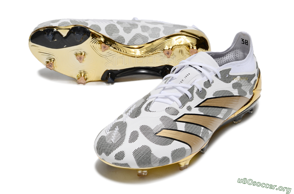 Adidas Predator 24 Elite FG Football Boots - White/Black/Gold 0