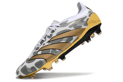 Adidas Predator 24 Elite FG Football Boots - White/Black/Gold