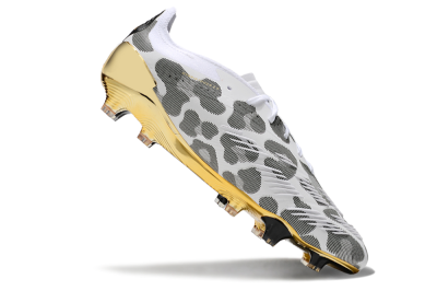 Adidas Predator 24 Elite FG Football Boots - White/Black/Gold