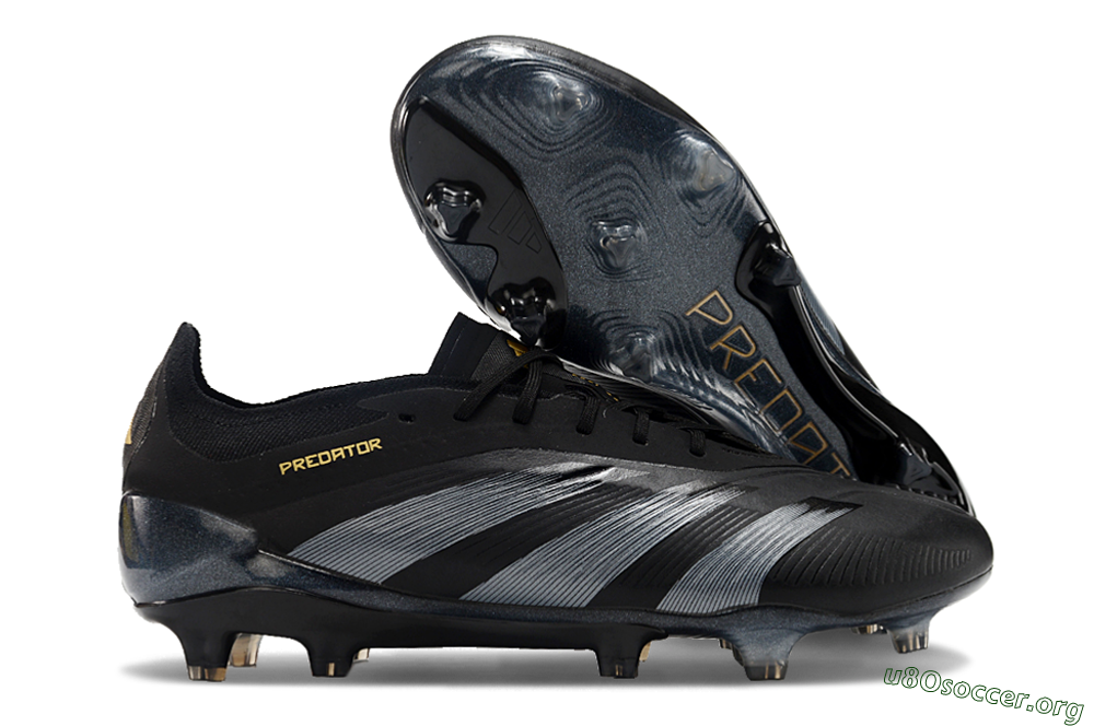 Adidas Predator Elite 24 FG Football Boots - Black/Silver/Yellow 2