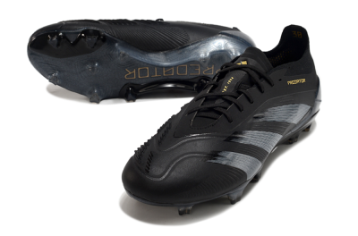 Adidas Predator Elite 24 FG Football Boots - Black/Silver/Yellow