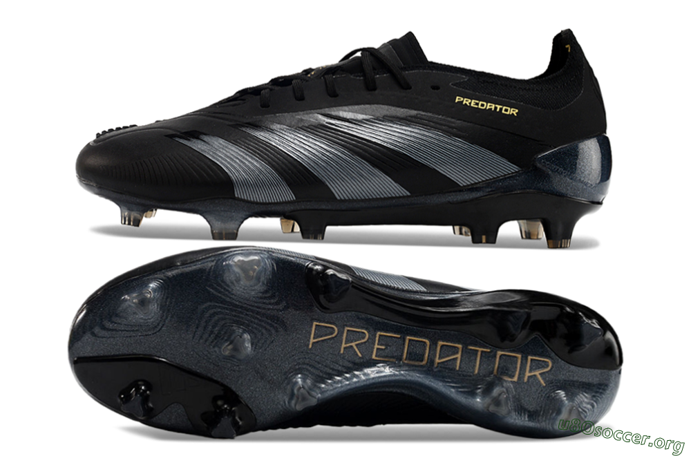 Adidas Predator Elite 24 FG Football Boots - Black/Silver/Yellow 1