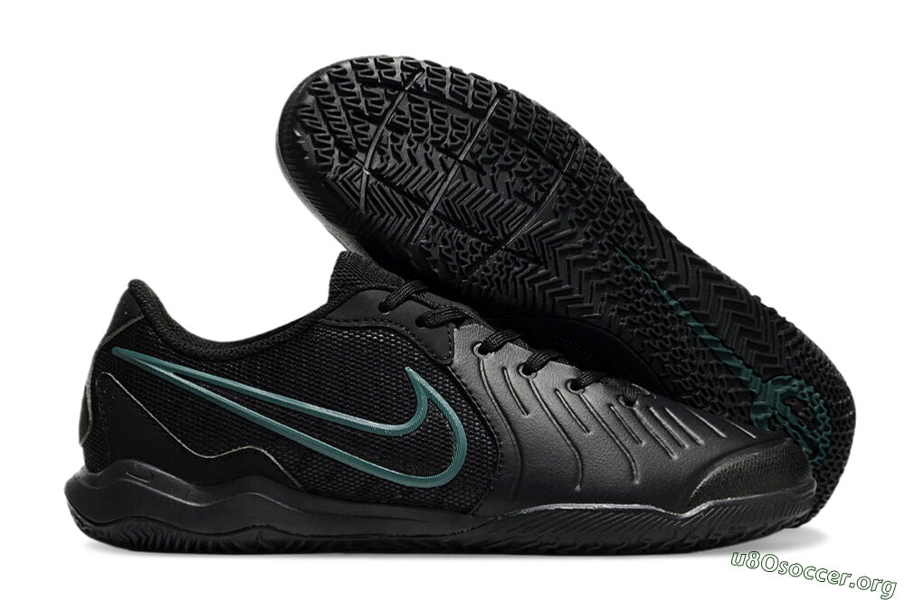 Nike Tiempo Legend 10 Academy IC Football Shoes - Black/Jade 2