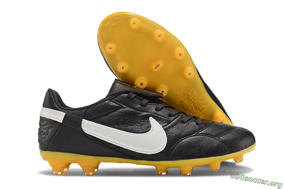 Nike The Premier 3 FG Football Boots - Black/White/Yellow 2