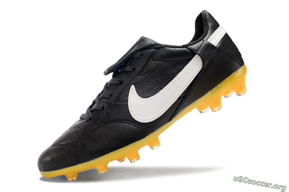 Nike The Premier 3 FG Football Boots - Black/White/Yellow 4
