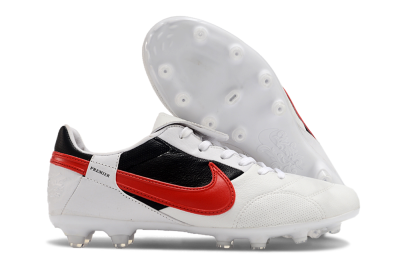 Nike The Premier 3 FG Football Boots - Beige/Red/Black