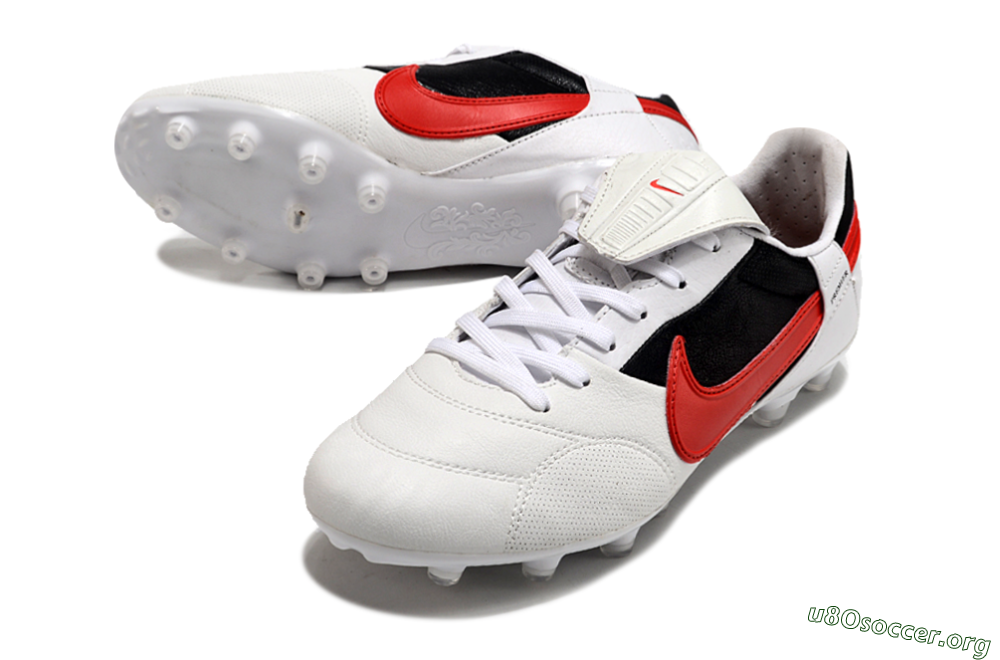 Nike The Premier 3 FG Football Boots - Beige/Red/Black 1