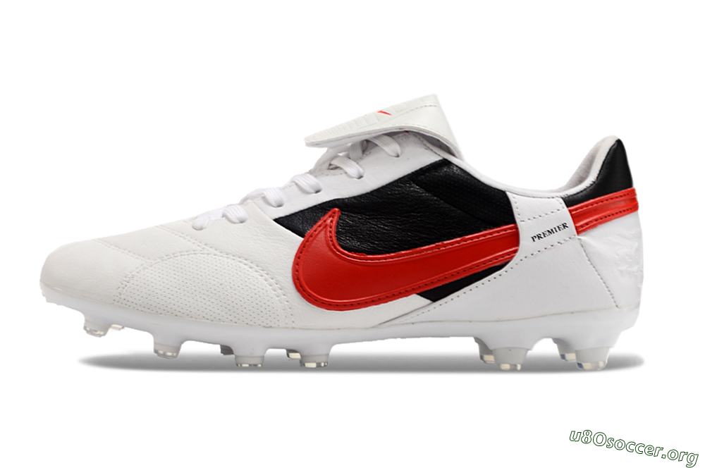 Nike The Premier 3 FG Football Boots - Beige/Red/Black 3