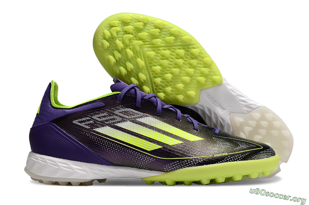 Adidas F50 Elite TF Football Shoes - Purple/Yellow/White 5