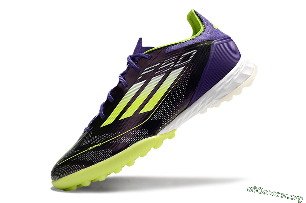 Adidas F50 Elite TF Football Shoes - Purple/Yellow/White 2