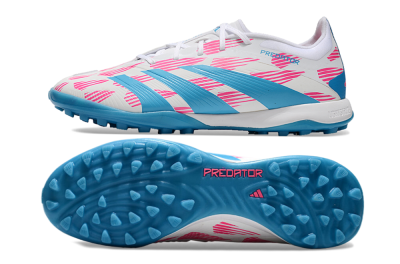 Adidas Predator Elite 24 TF Football Shoes - White/Pink/Blue